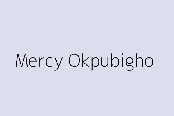 Mercy Okpubigho